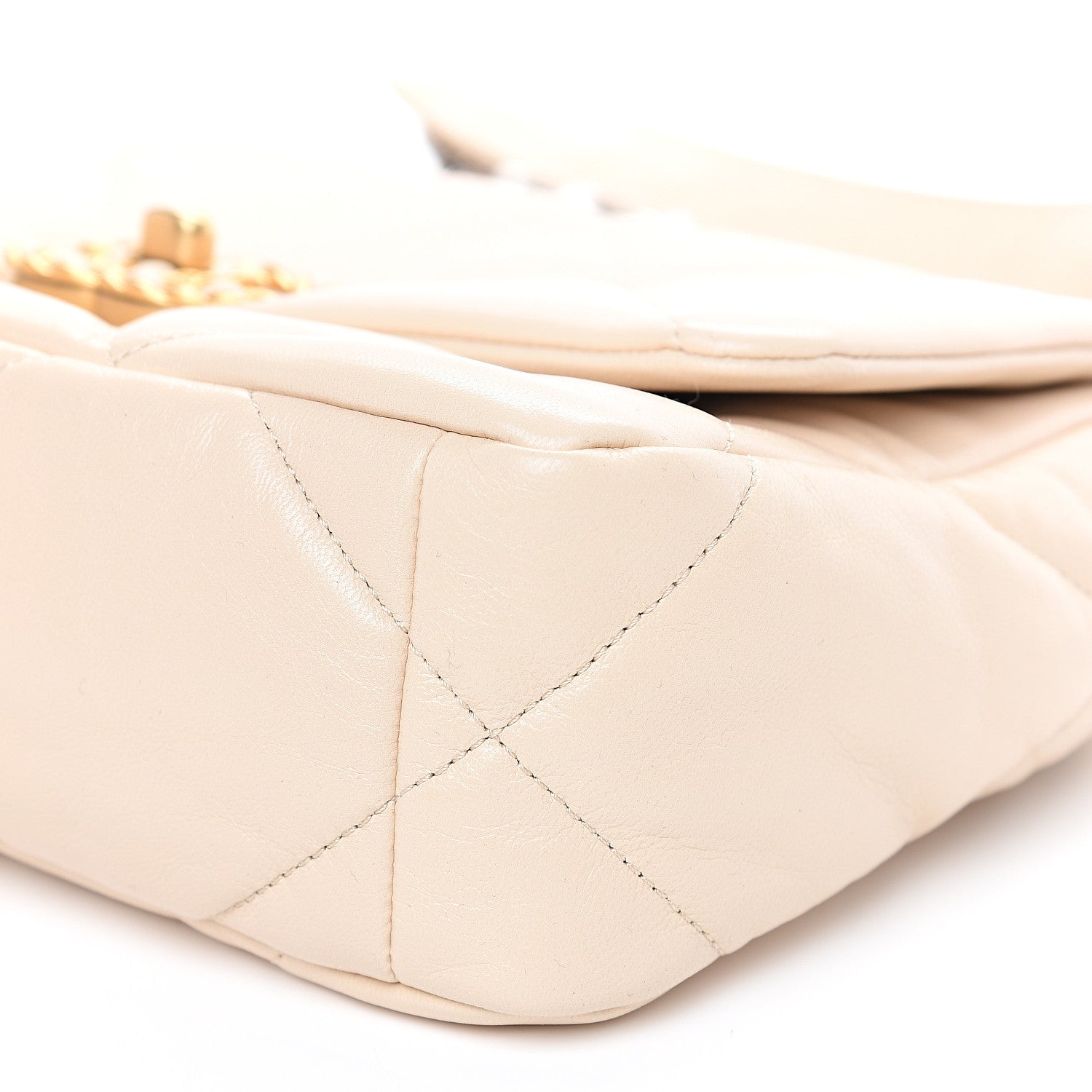 Chanel Goatskin Quilted Medium 19 Flap Beige 8 of 10