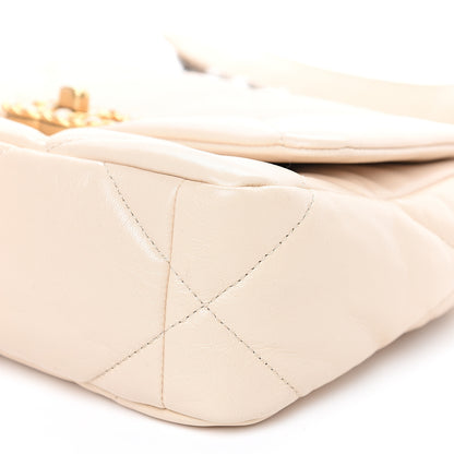 Chanel Goatskin Quilted Medium 19 Flap Beige 8 of 10