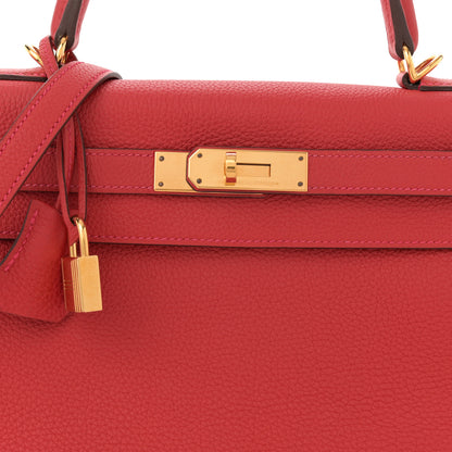 Hermes Togo Kelly Retourne 28 Rouge Casaque 8 of 13
