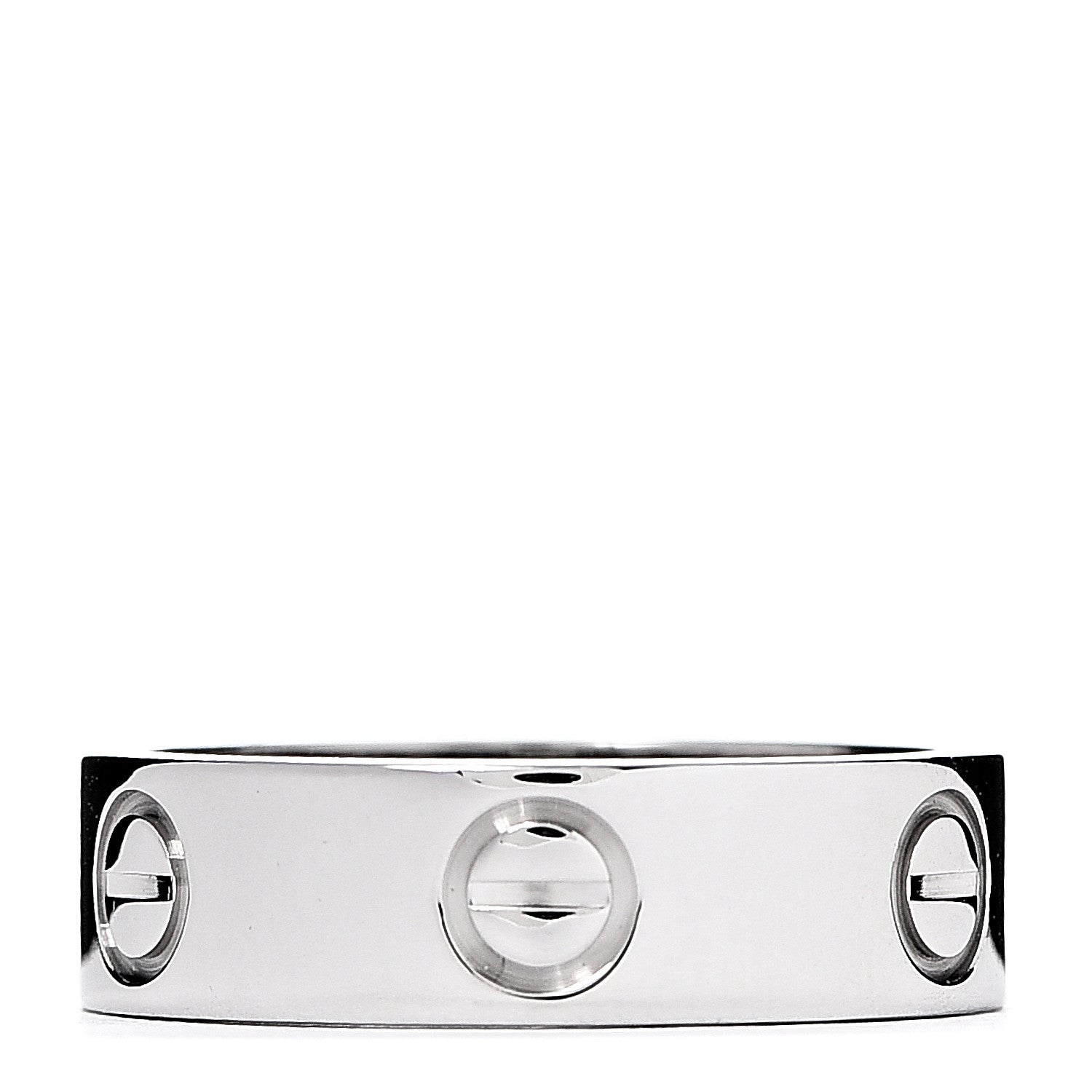 Cartier 18K White Gold 5.5mm LOVE Ring 52 6 1 of 3