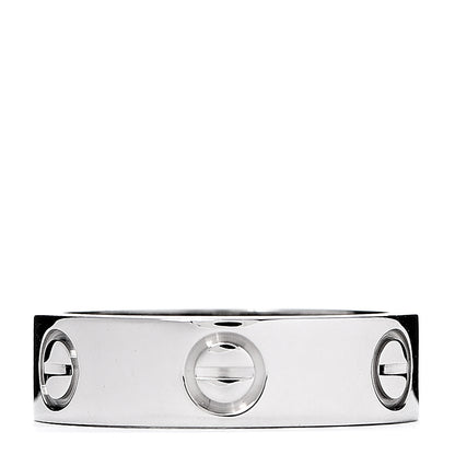 Cartier 18K White Gold 5.5mm LOVE Ring 52 6 1 of 3