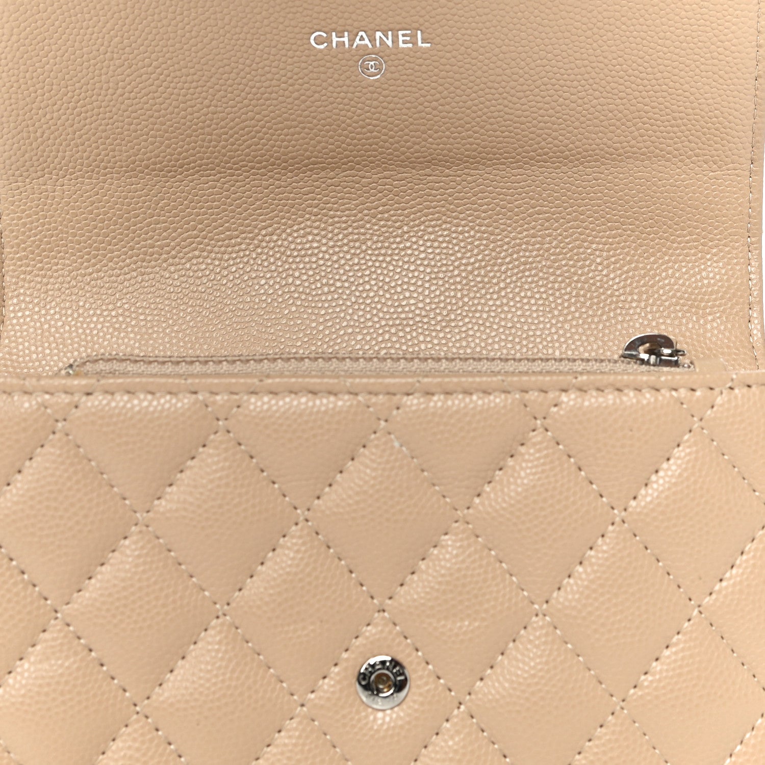 Chanel Caviar Quilted Medium Flap Wallet Beige 12 of 12
