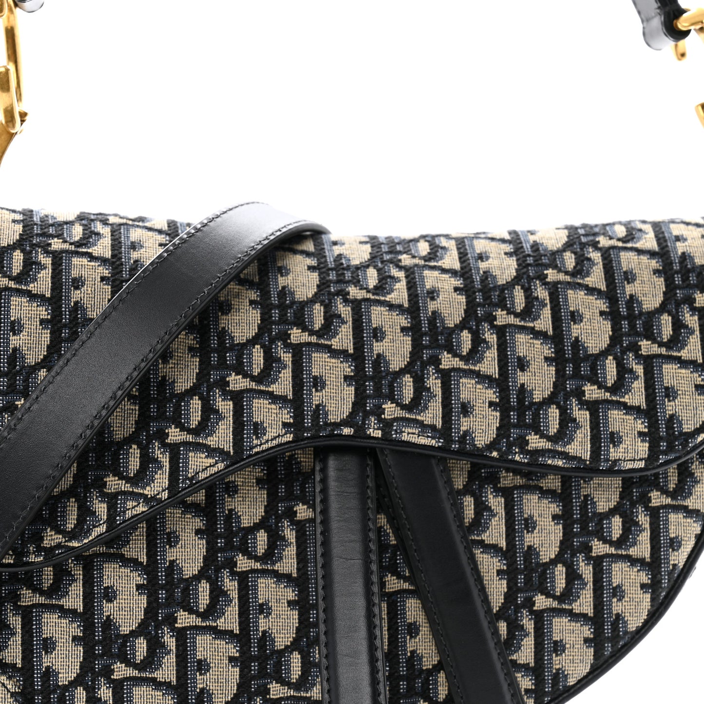 Oblique Saddle Bag With Strap Blue