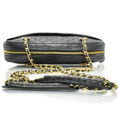 Chanel Lambskin Quilted Shoulder Bag Black GHW 6 of 11