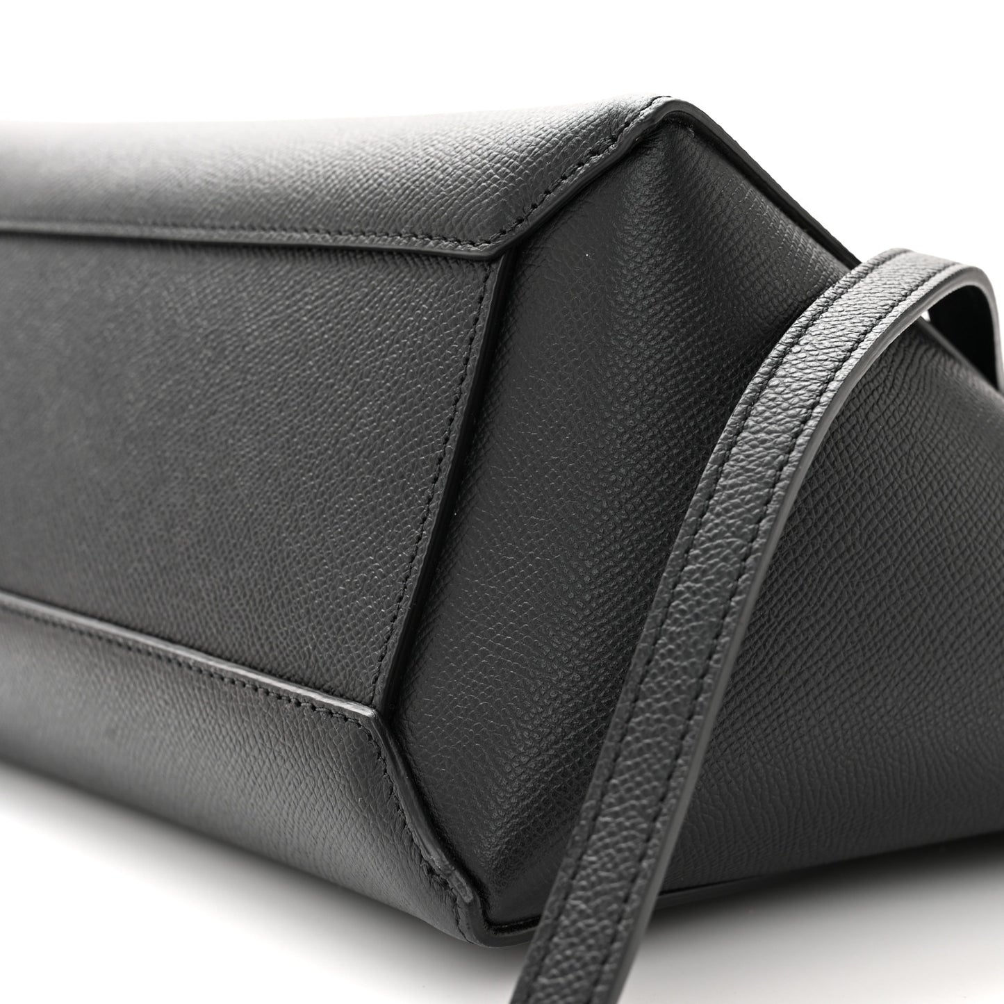 Grained Calfskin Micro Belt Bag Black