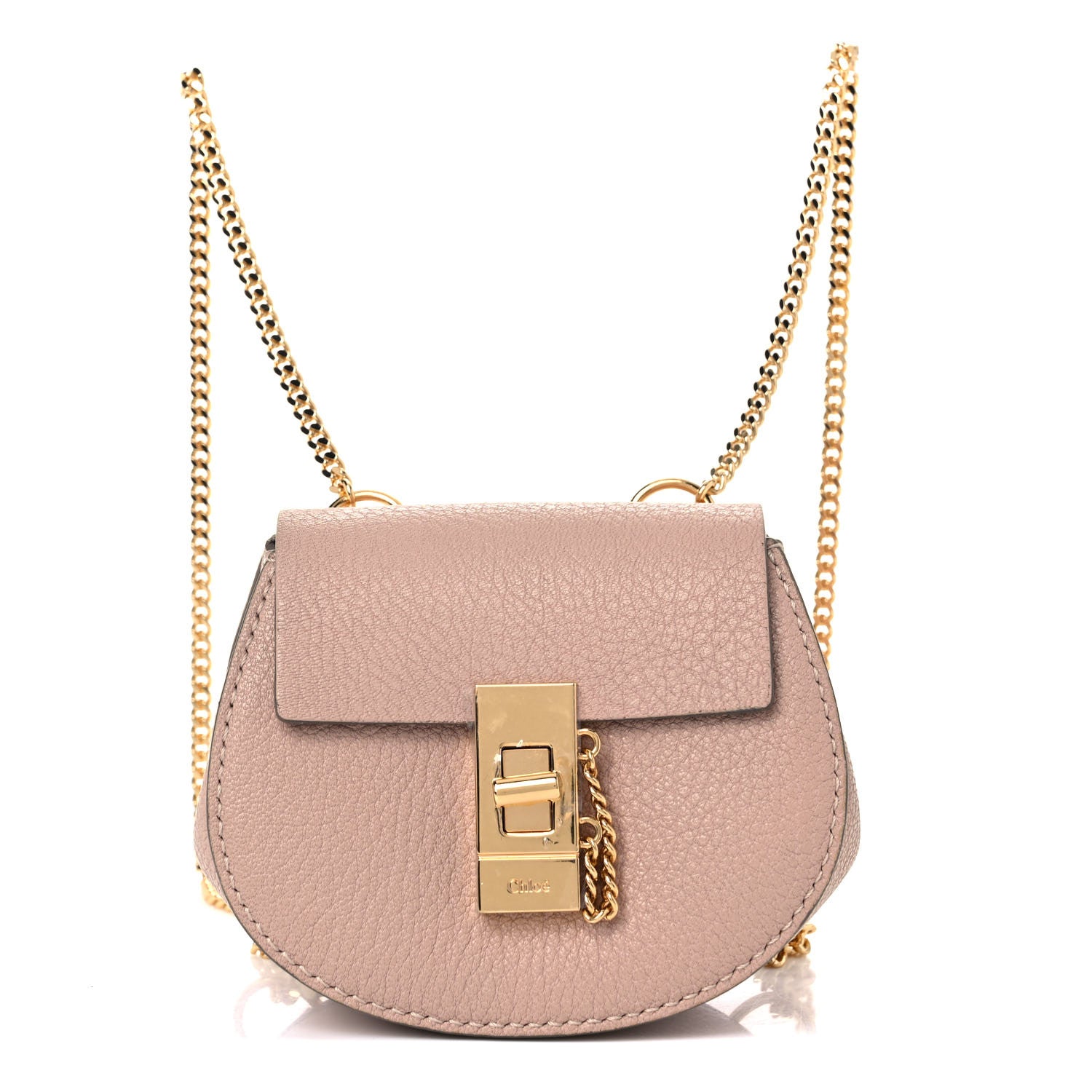 Chloe Grained Lambskin Mini Drew Crossbody Backpack Cement Pink 1 of 9
