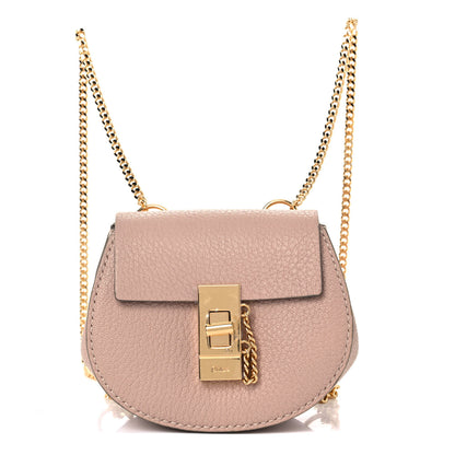 Chloe Grained Lambskin Mini Drew Crossbody Backpack Cement Pink 1 of 9