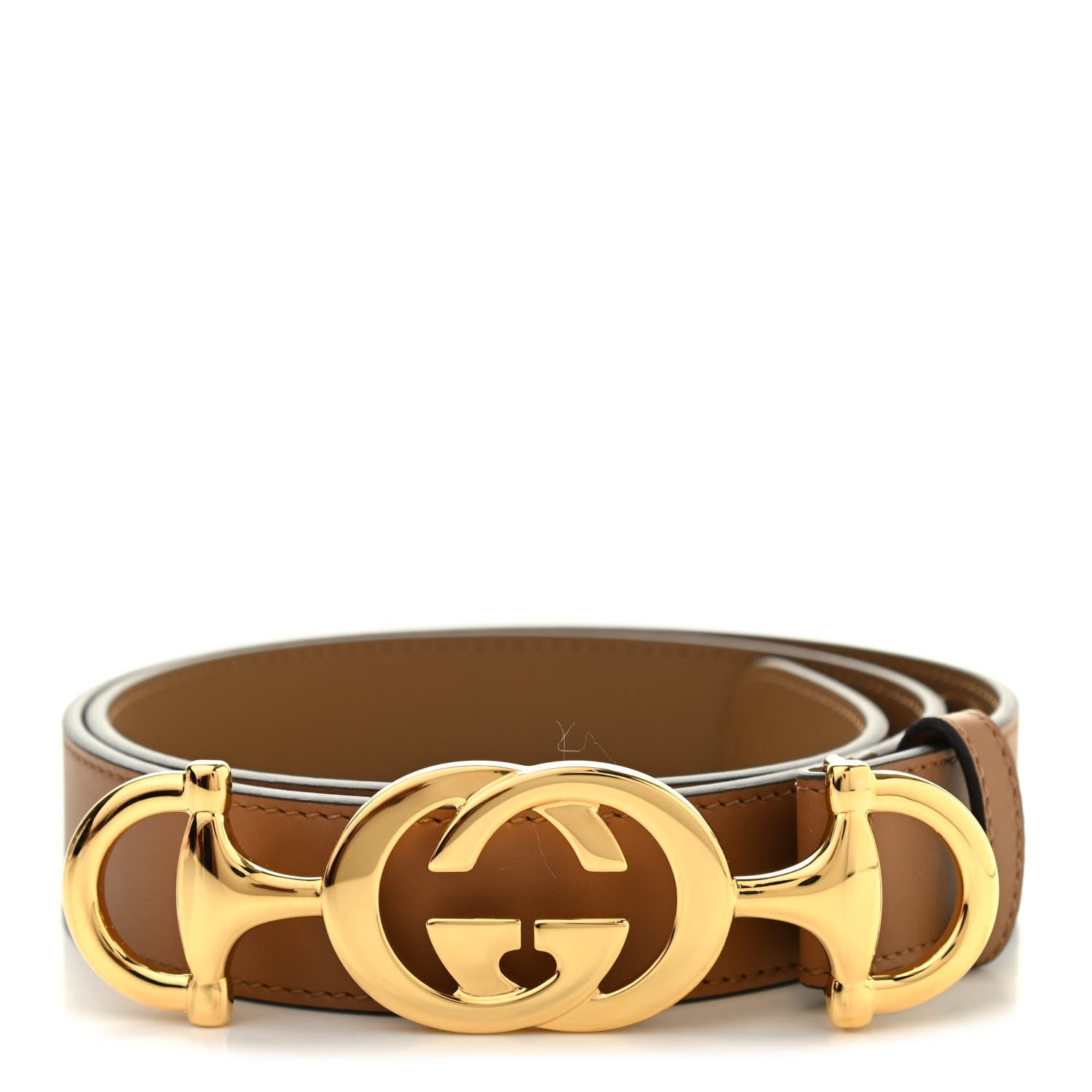 Gucci Calfskin Zumi 30mm Belt 85 34 Friky Taupe 1 of 5