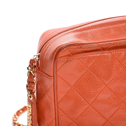 Chanel Caviar Quilted Camera Case Orange 8 of 12