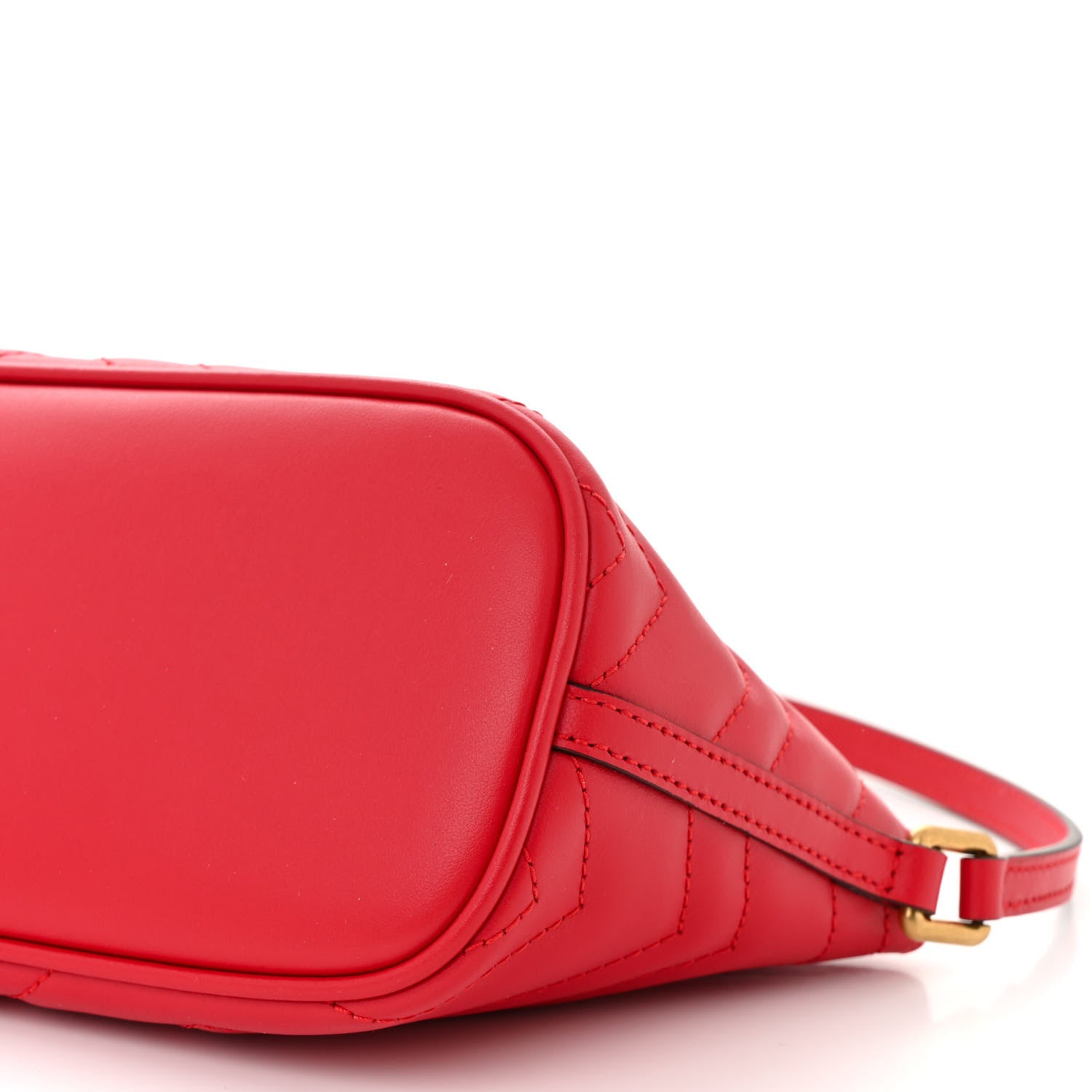 Gucci Calfskin Matelasse Chevron GG Marmont Sling Shoulder Bag Rosso 10 of 10