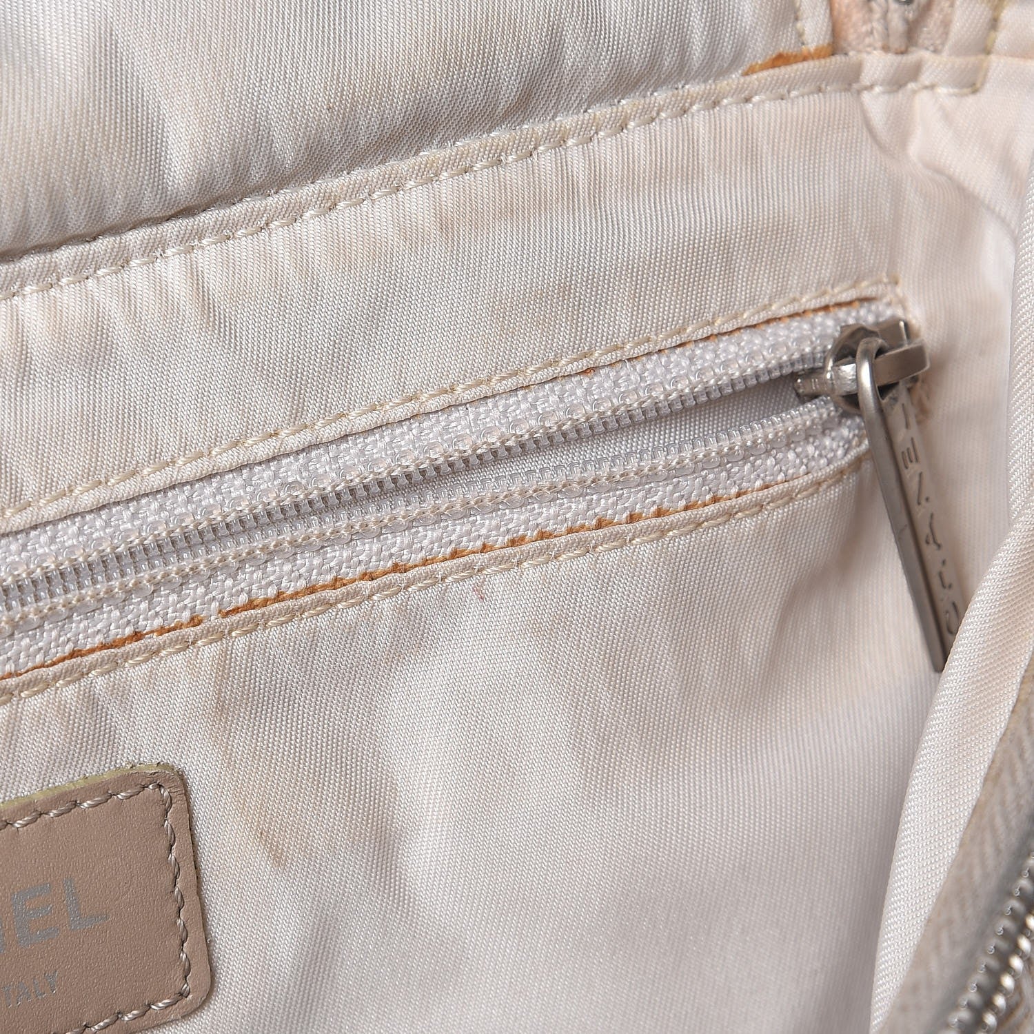 Chanel Nylon Travel Backpack Beige 8 of 12