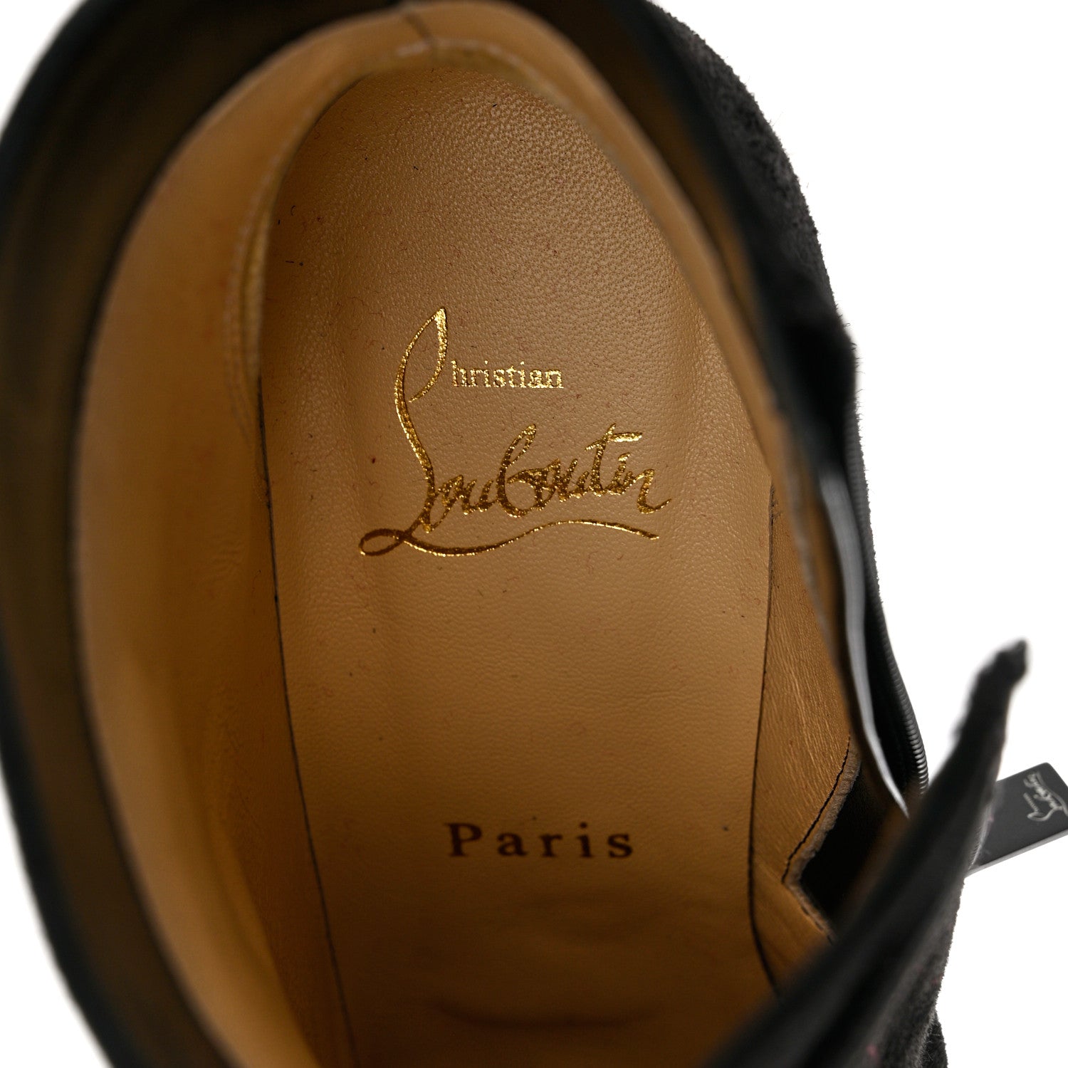 Christian Louboutin Suede Calfskin Lock So Kate Booty 100 Ankle Booties 37 Black 6 of 7