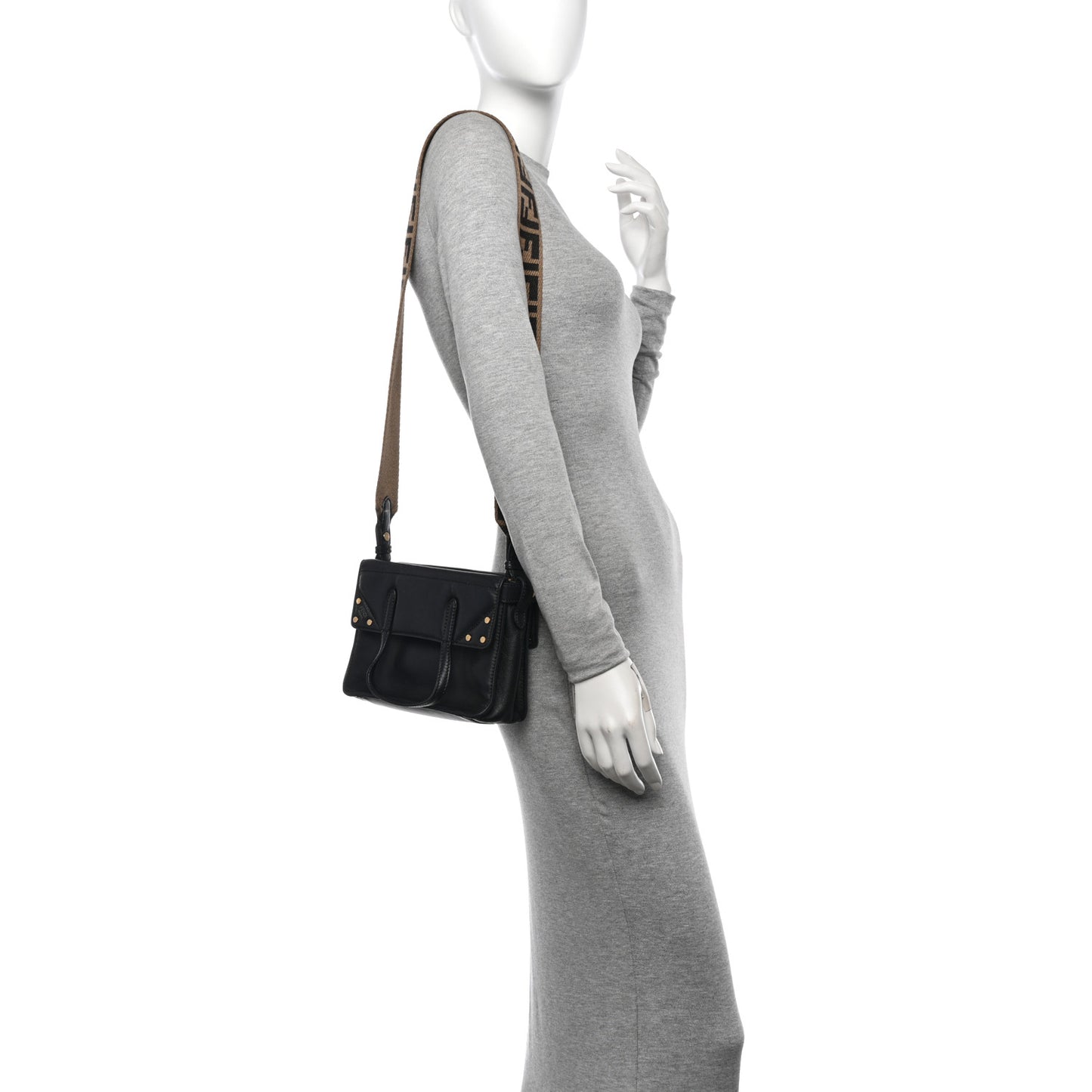 Vitello Grace Matte Small Flip Tote Black