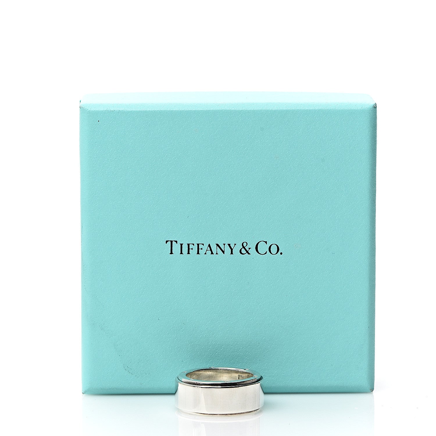 Tiffany Sterling Silver 9mm Metropolis Screw Band Ring 54 6.75 5 of 5