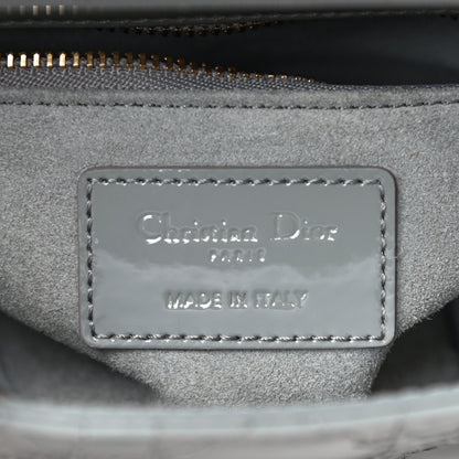 Christian Dior Patent Cannage Mini Lady Dior Grey Stone 6 of 11