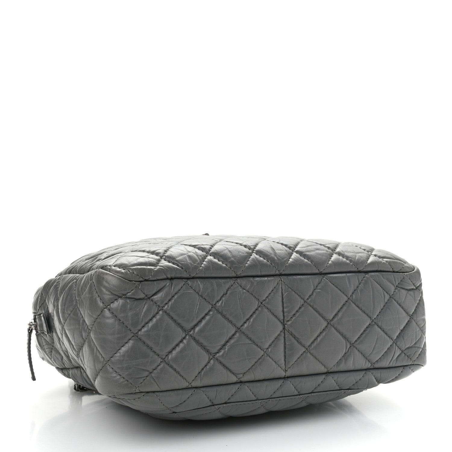 Chanel Aged Calfskin Quilted Large Reissue Camera Case Grey 4 of 11