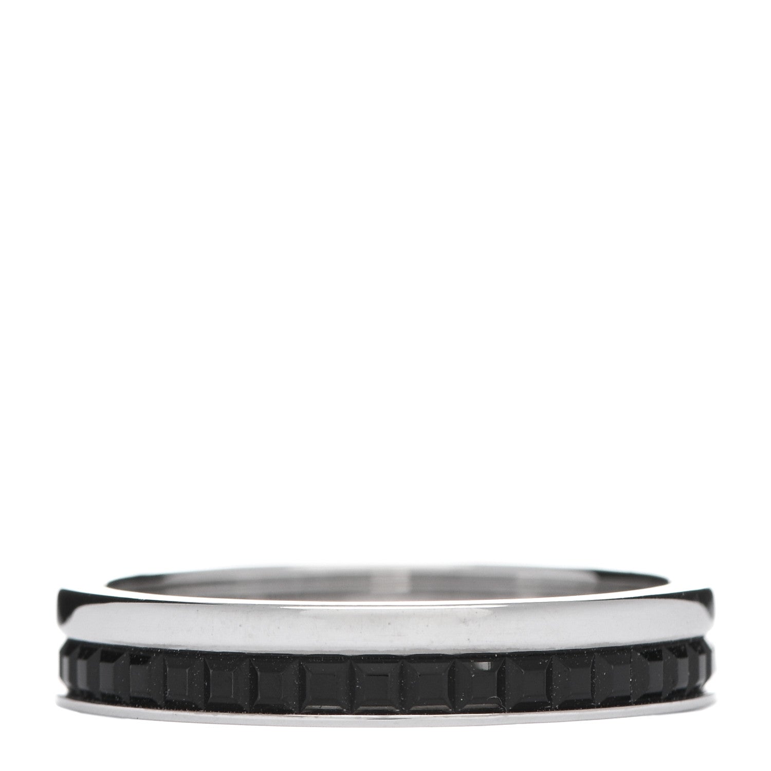 Boucheron 18K White Gold PVD Quatre Black Edition Wedding Band Ring 56 7.5 1 of 5