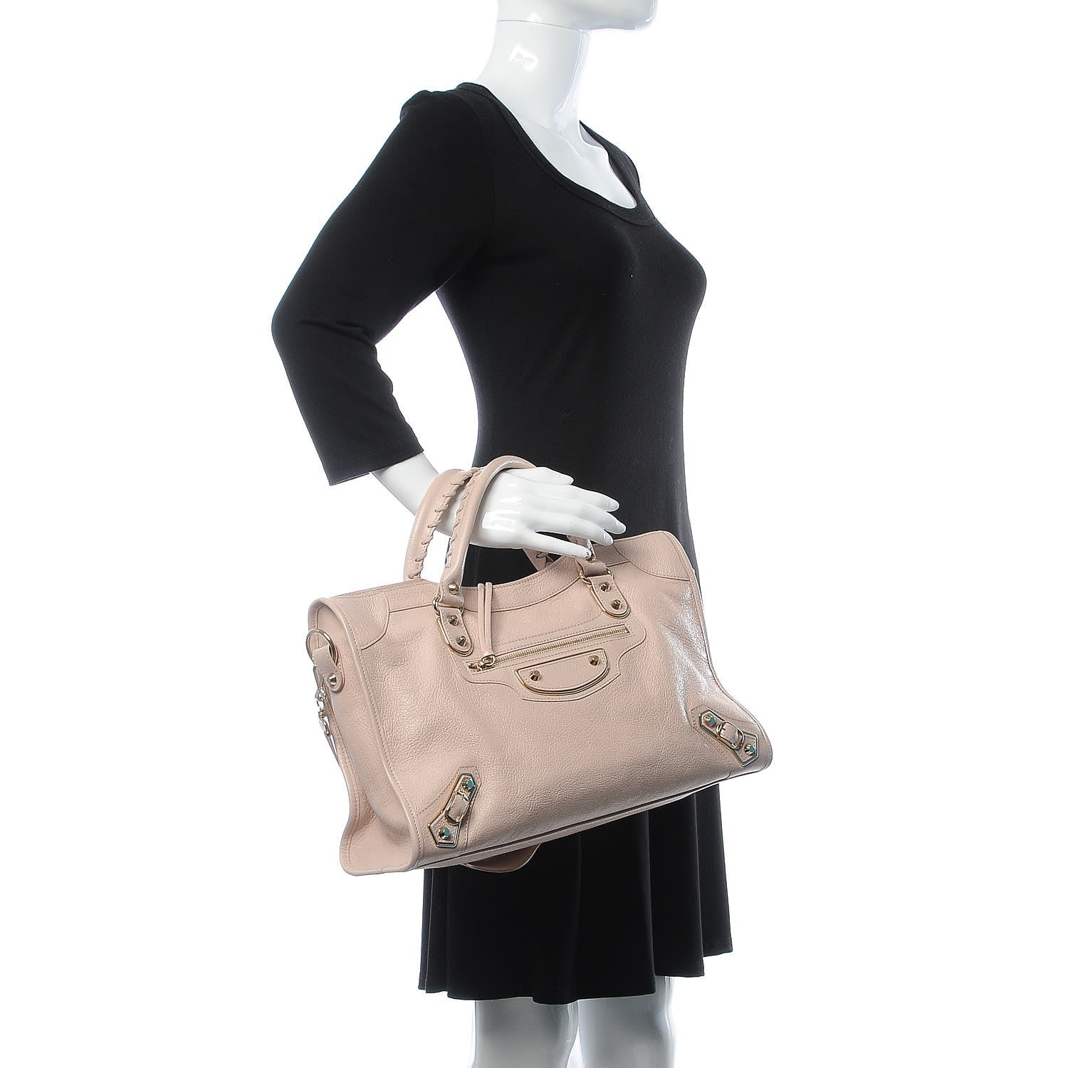 Balenciaga Chevre Gold Metallic Edge Hardware City Rose Aubepine Bois de Rose 2 of 9