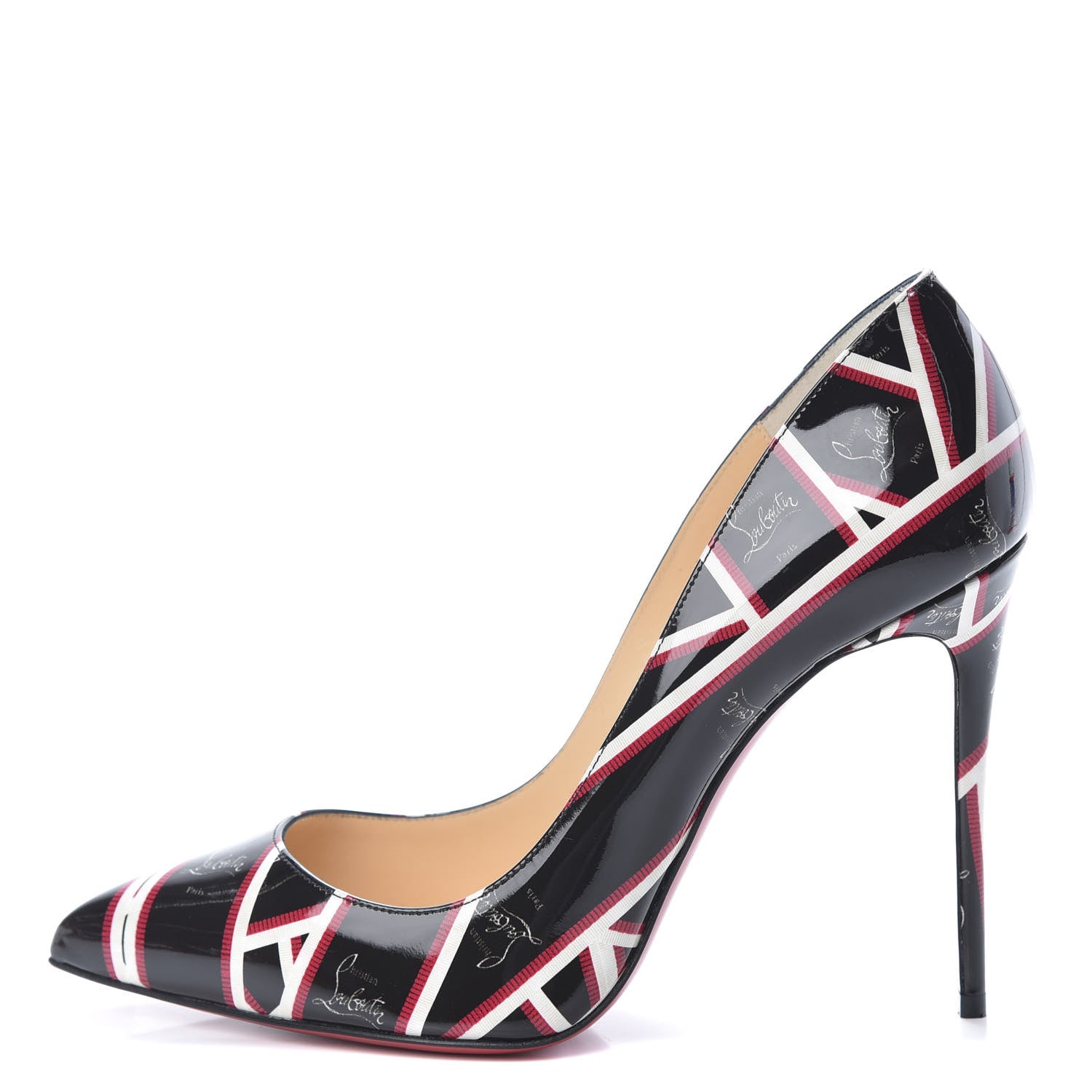 Christian Louboutin Patent Ribbon Pigalle Follies 100 Pumps 38.5 Multicolor 1 of 8