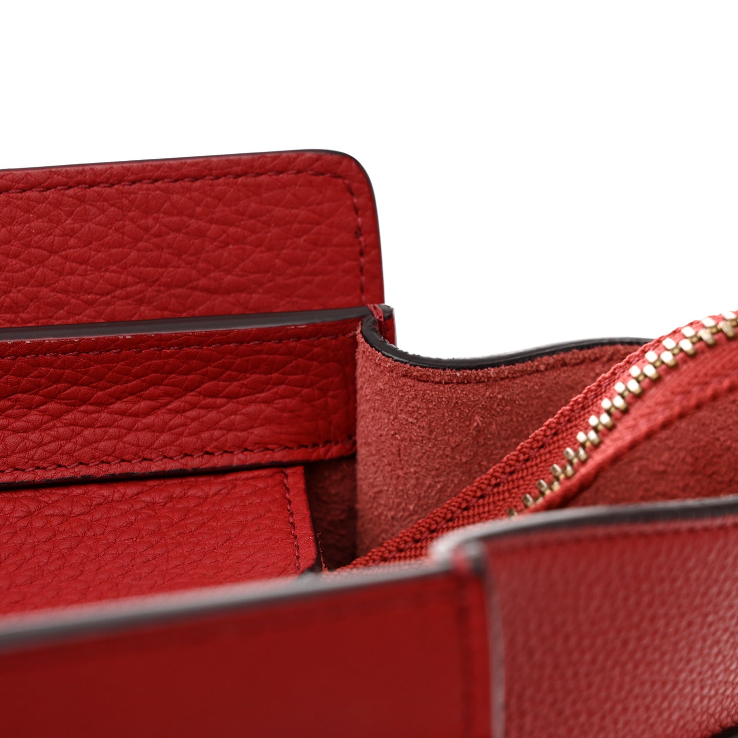 Drummed Calfskin Micro Luggage Red