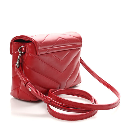 Saint Laurent Calfskin Y Quilted Monogram Toy Loulou Crossbody Bag New Lipstick 3 of 10
