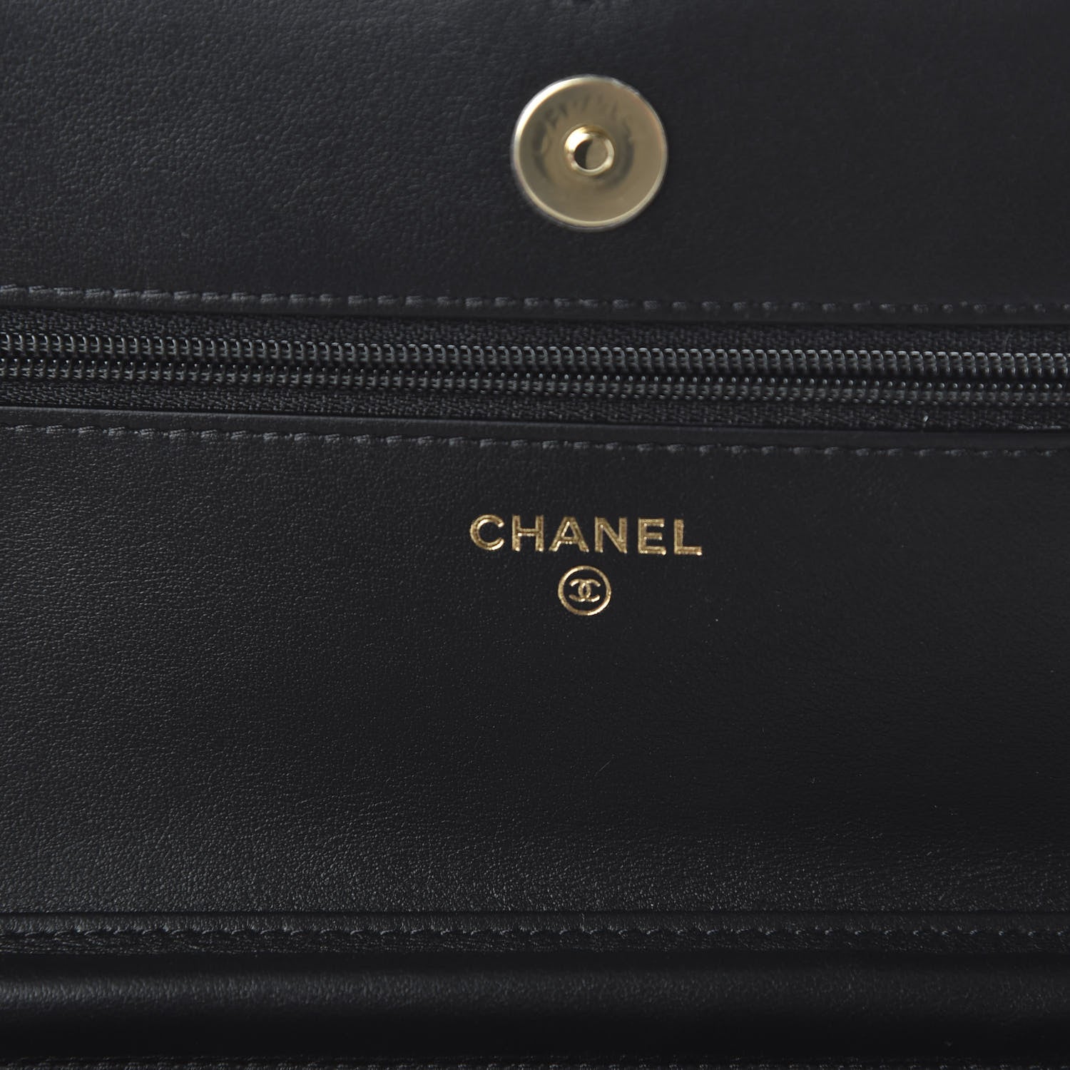 Chanel Caviar Quilted CC Filigree Wallet On Chain WOC Black 8 of 12