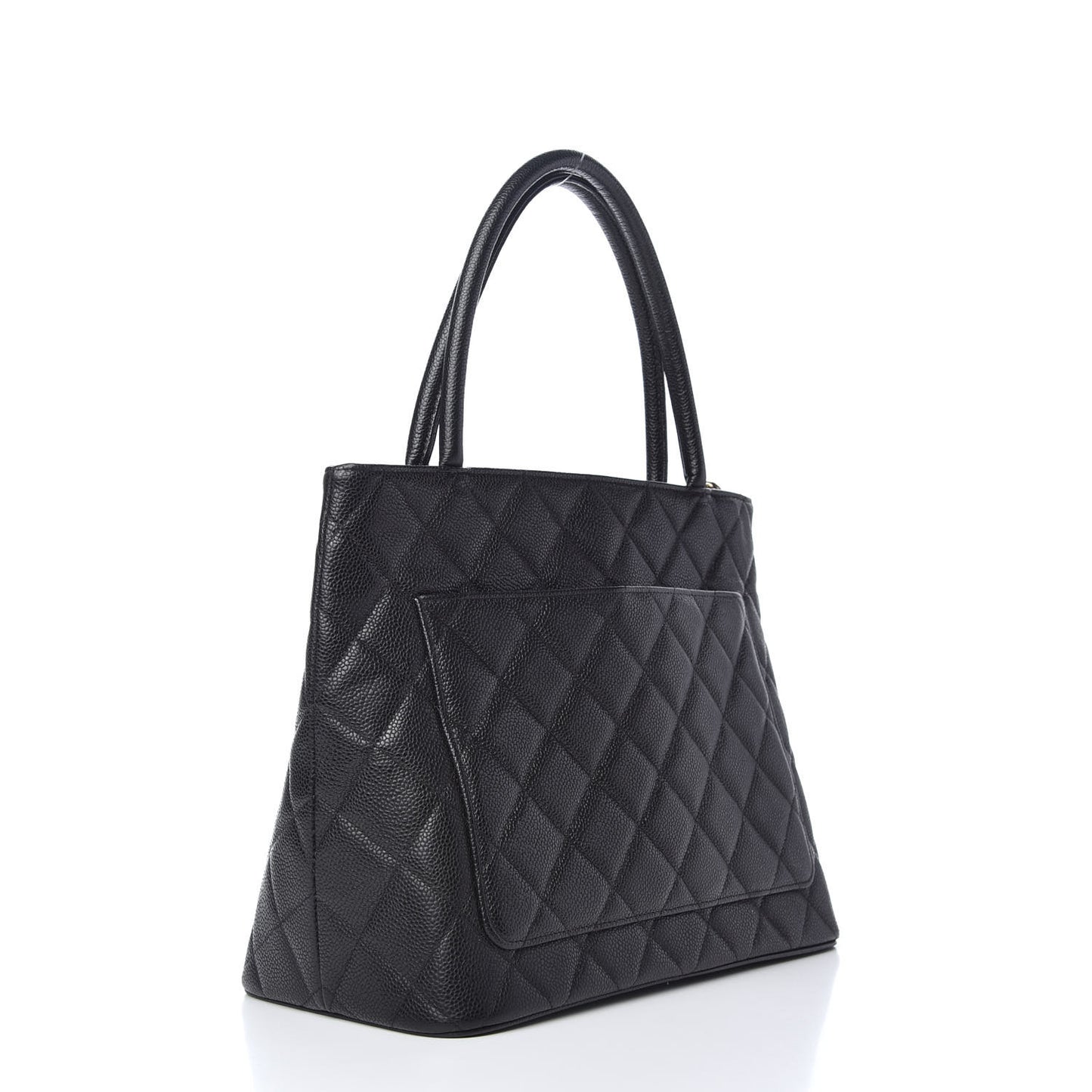 Caviar Quilted Medallion Tote Black