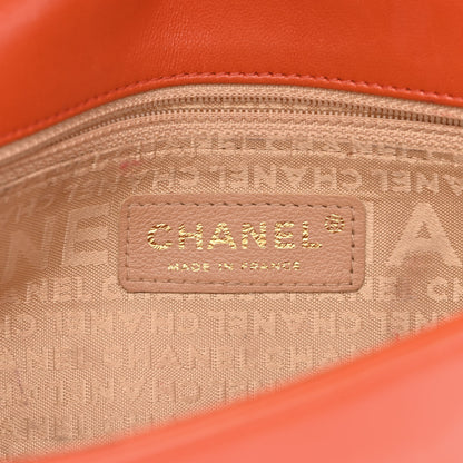 Chanel Lambskin Quilted CC Chocolate Bar Flap Orange 5 of 16