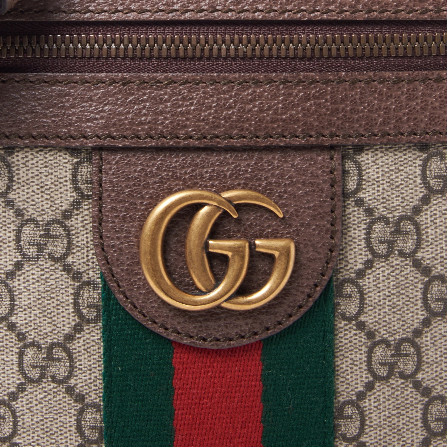 Gucci GG Supreme Monogram Web Medium Ophidia Messenger Bag Brown 6 of 8