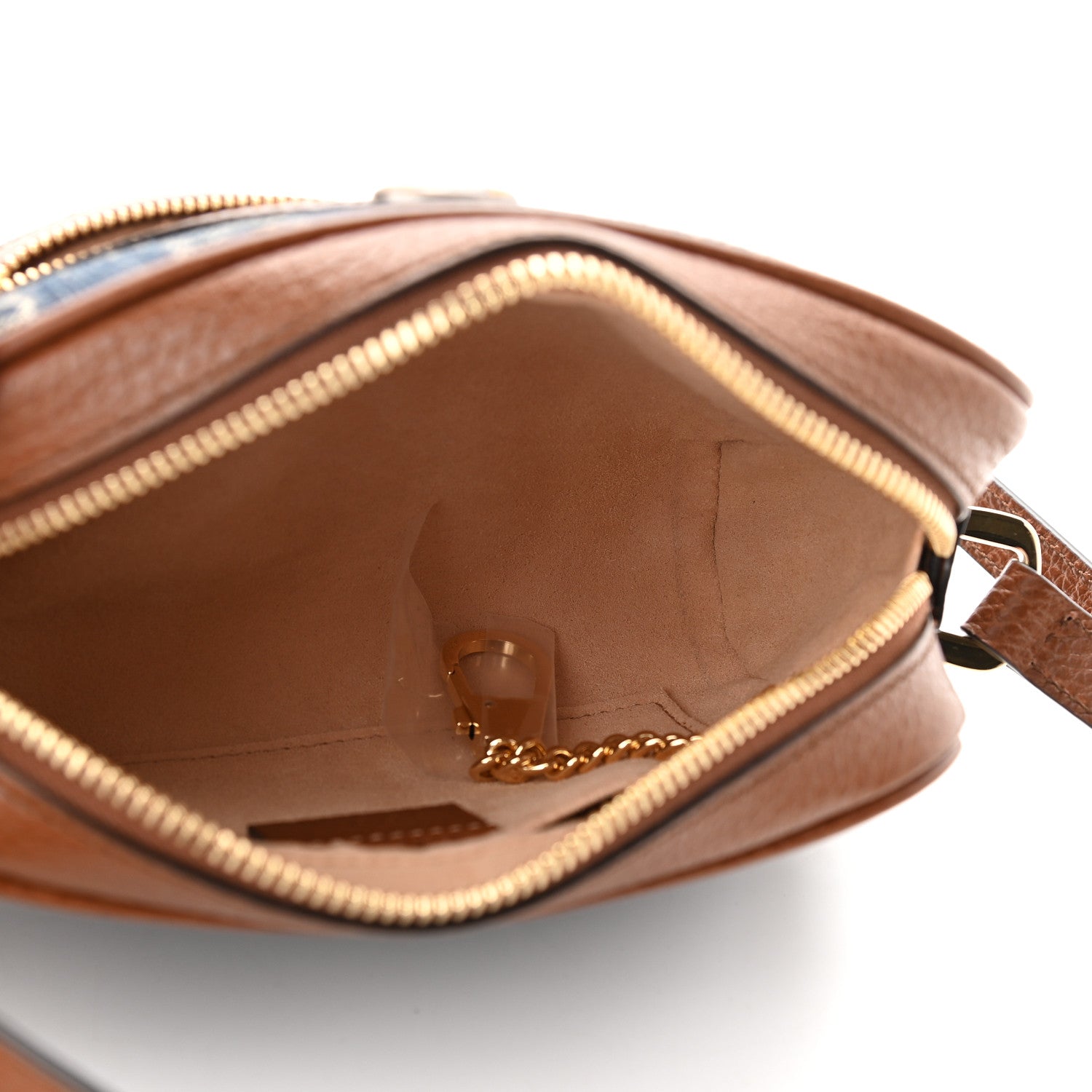 Gucci New Denim GG Monogram Dollar Calfskin Mini Ophidia Shoulder Bag Blue Tea Cuir Epilog 5 of 9