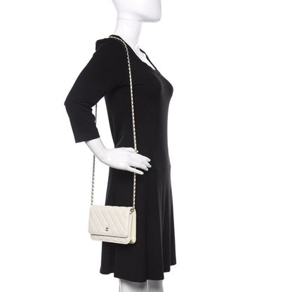 Chanel Caviar Quilted Wallet On Chain WOC White 2 of 11