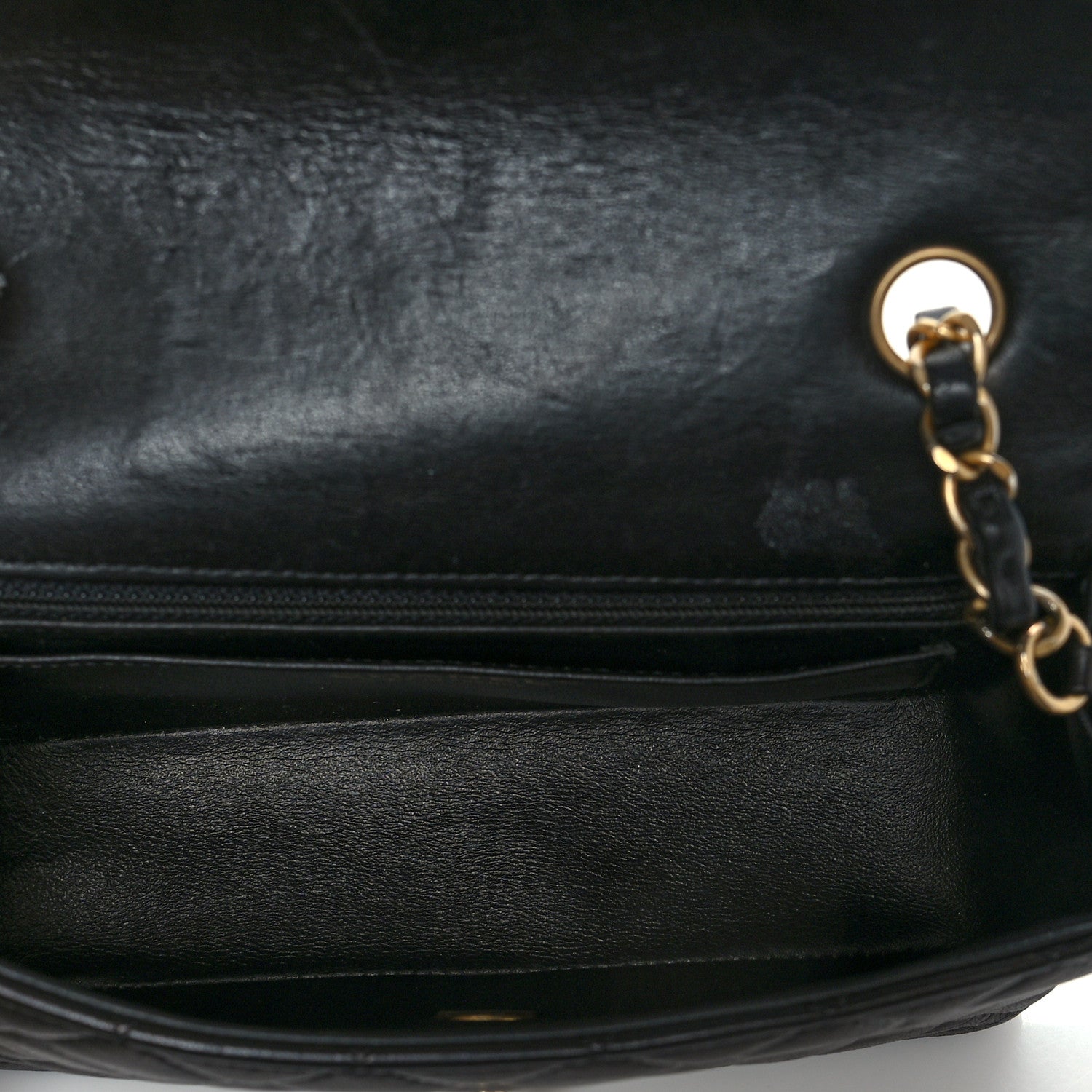 Chanel Lambskin Quilted Mini Rectangular Flap Black 4 of 13