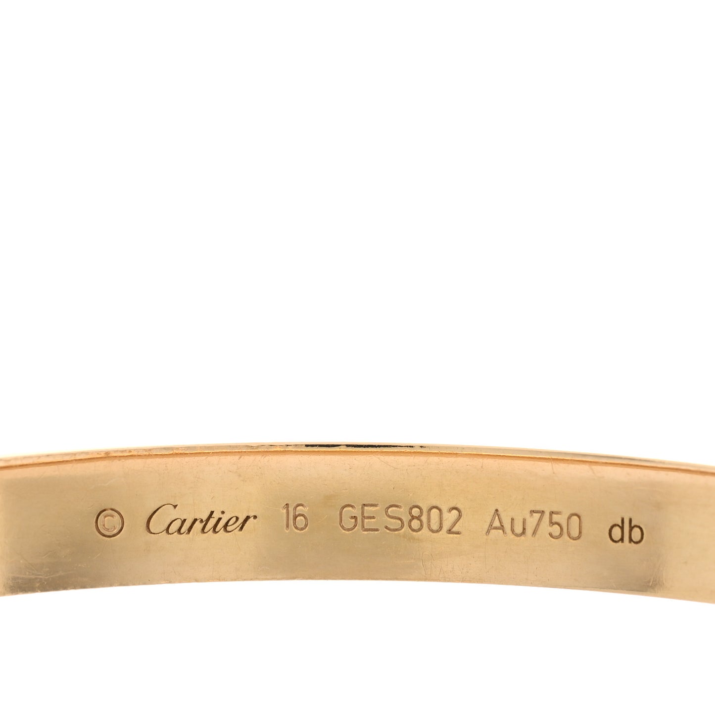 18K Yellow Gold Love Bracelet 16