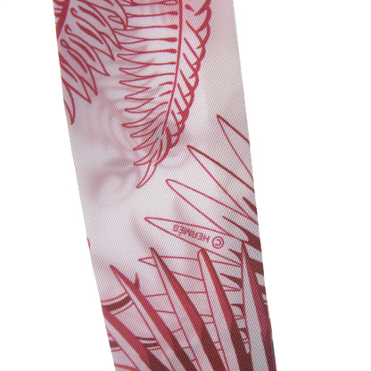 Hermes Silk Mythiques Phoenix Coloriages Twilly Blanc Corail Blue Jean 3 of 4