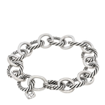 David Yurman Sterling Silver 12mm Large Oval Link Bracelet 2 of 3