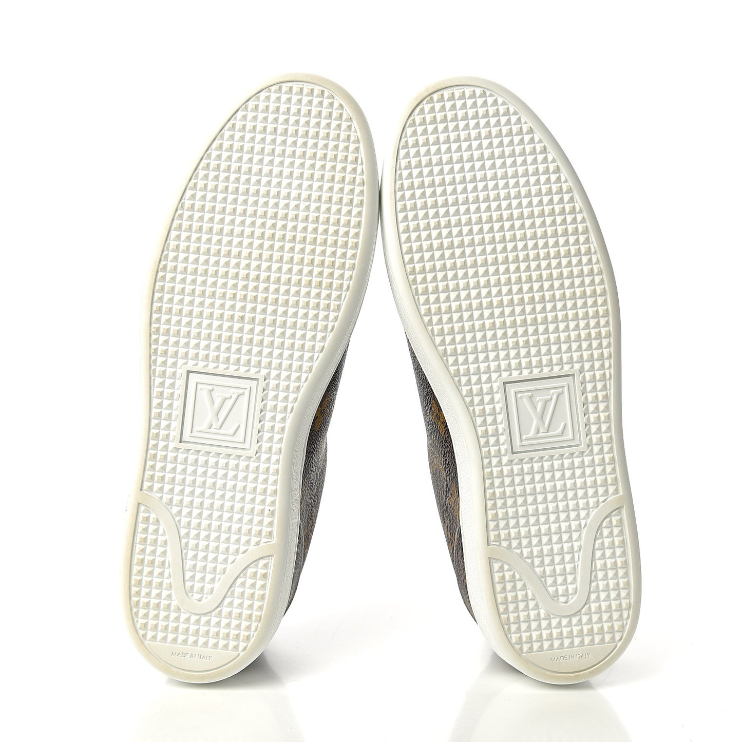 Calfskin Monogram LV Black Heart Sneakers 38.5 Cacao