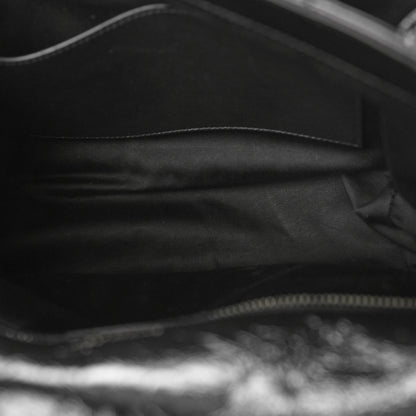 Saint Laurent Crinkled Calfskin Matelasse Monogram Large Niki Chain Satchel Black 5 of 9