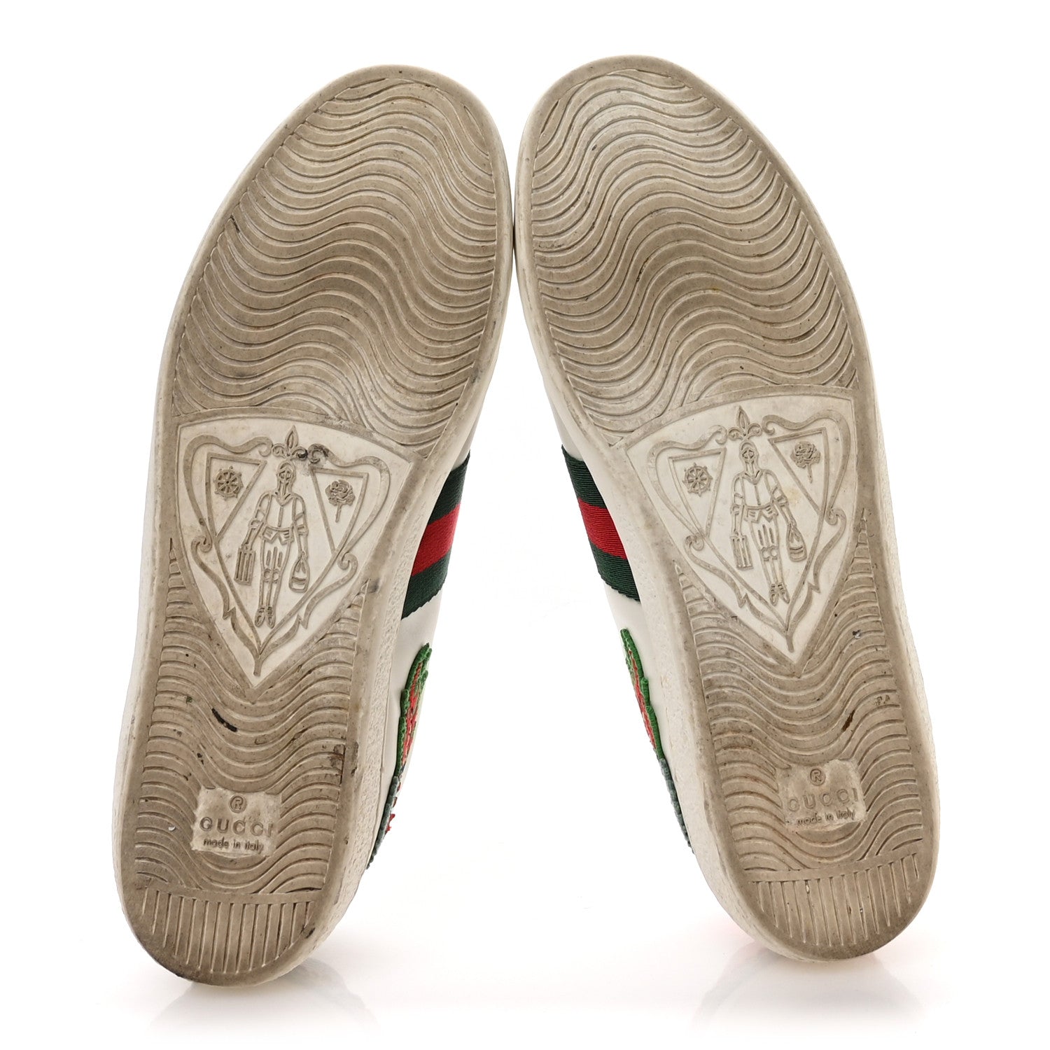 Gucci Calfskin Ayers Dragon Embroidered Womens Ace Sneakers 38 White 6 of 8