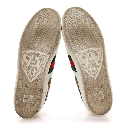 Gucci Calfskin Ayers Dragon Embroidered Womens Ace Sneakers 38 White 6 of 8