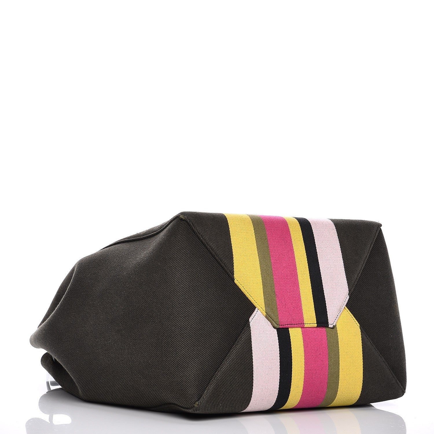 Celine Textile Striped Medium Belt Cabas Phantom Multicolor 4 of 12