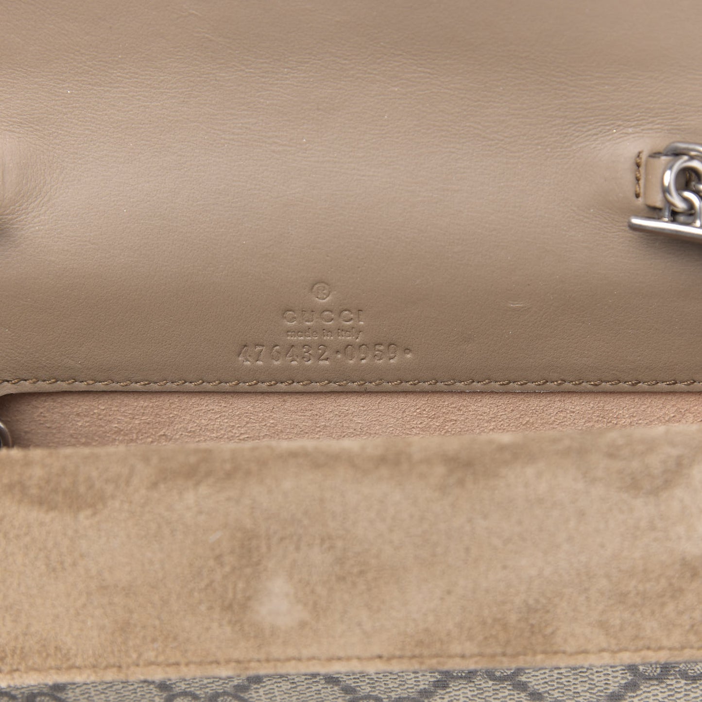 GG Supreme Monogram Super Mini Dionysus Shoulder Bag Taupe
