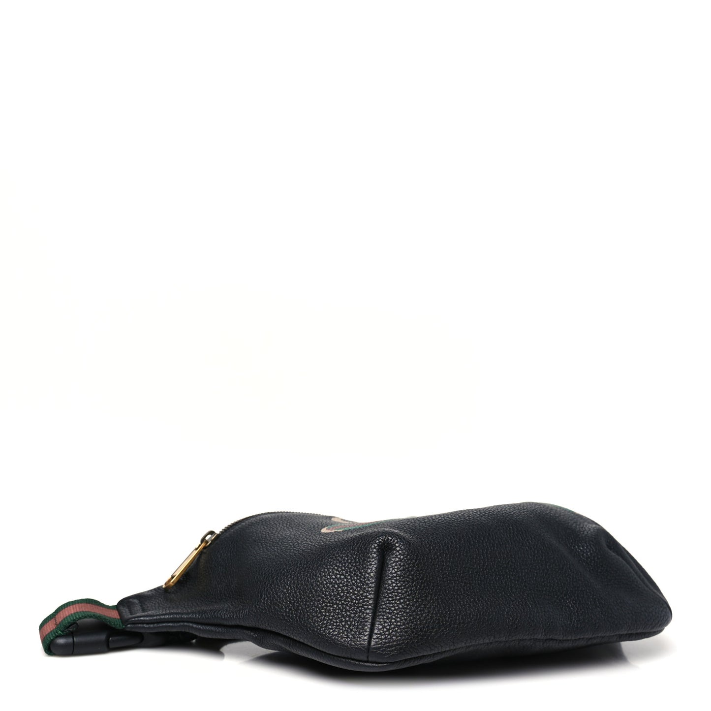 Grained Calfskin Logo Belt Bag Black