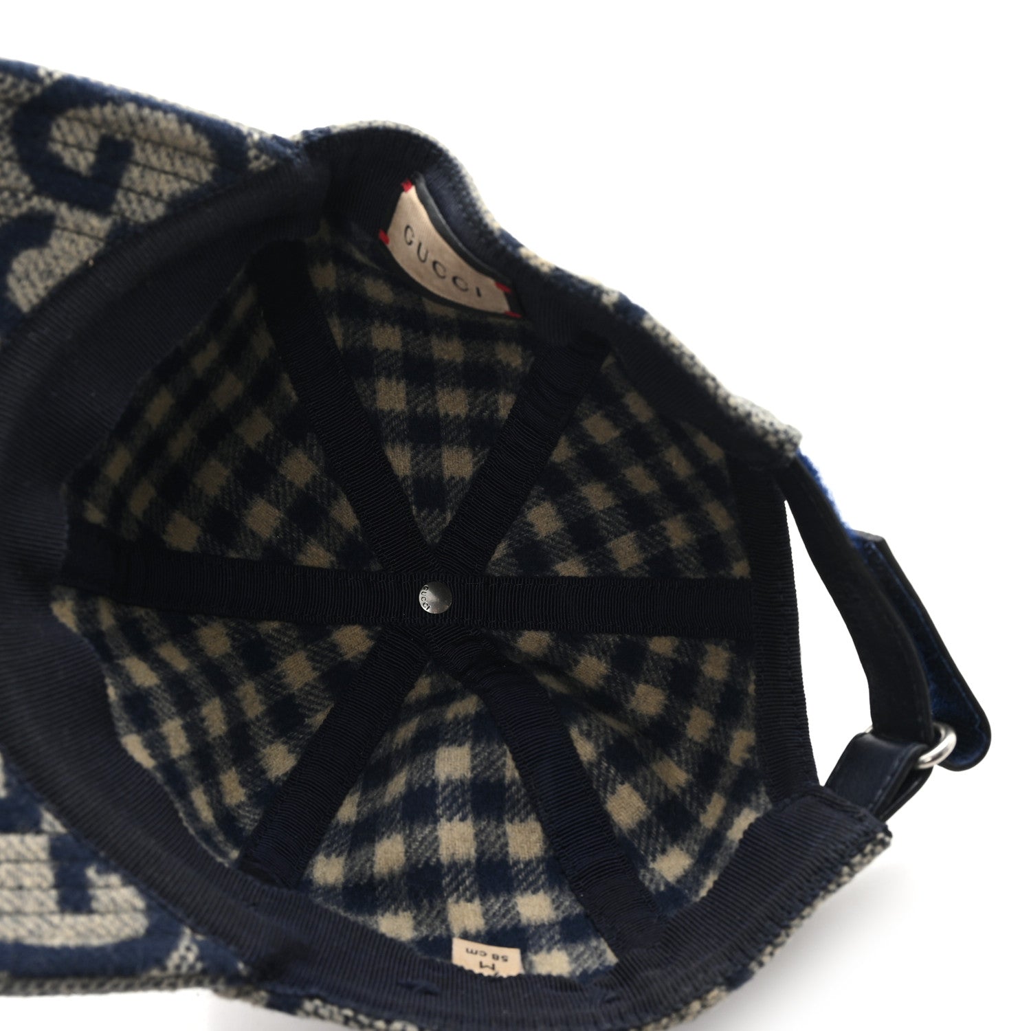 Gucci Wool Monogram Jumbo GG Antonio Baseball Hat M Grey 1816380
