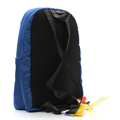Off-White Canvas Rounded Logo Mini Backpack Blue 3 of 9