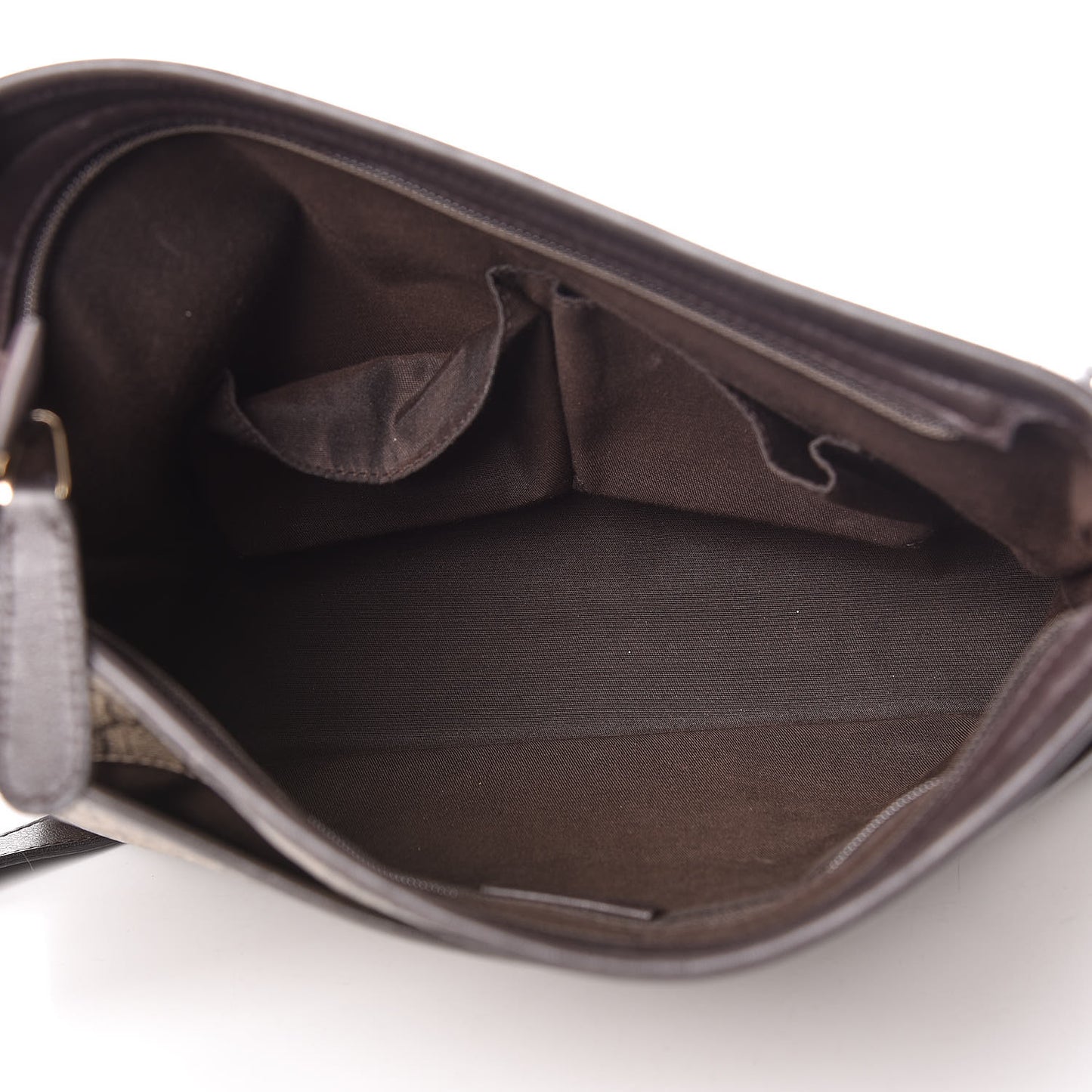 GG Plus Monogram Medium Flat Messenger Bag Dark Brown
