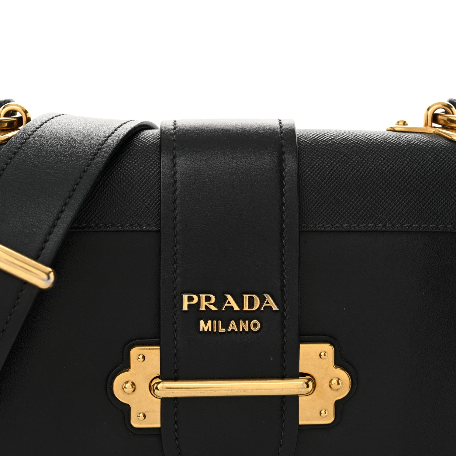 Prada City Calf Saffiano Cahier Bag Black 7 of 13
