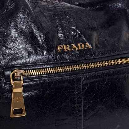 Prada Vitello Shine Hobo Nero Black 4 of 12