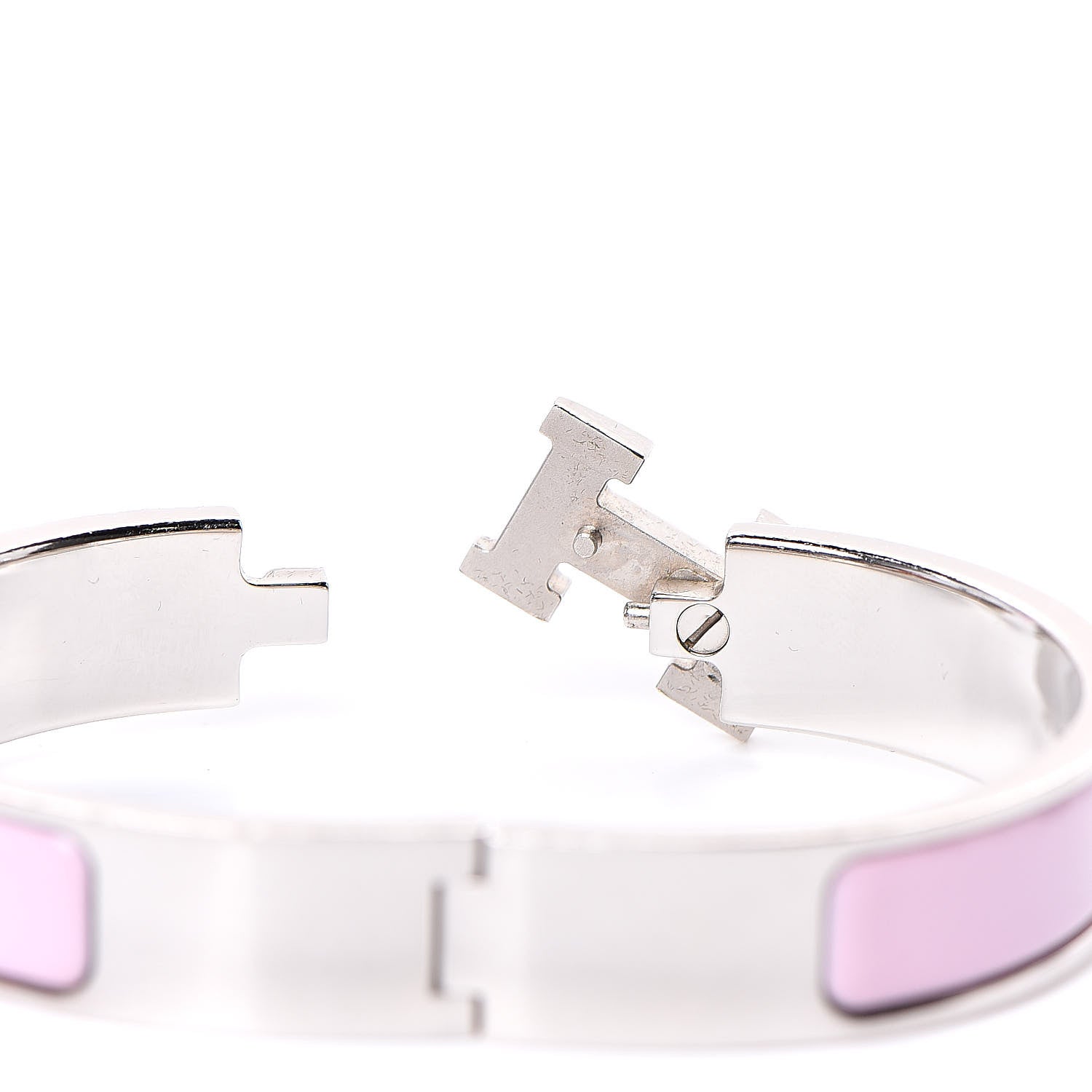 Hermes Enamel Narrow Clic Clac H Bracelet PM Rose Dragee 5 of 6