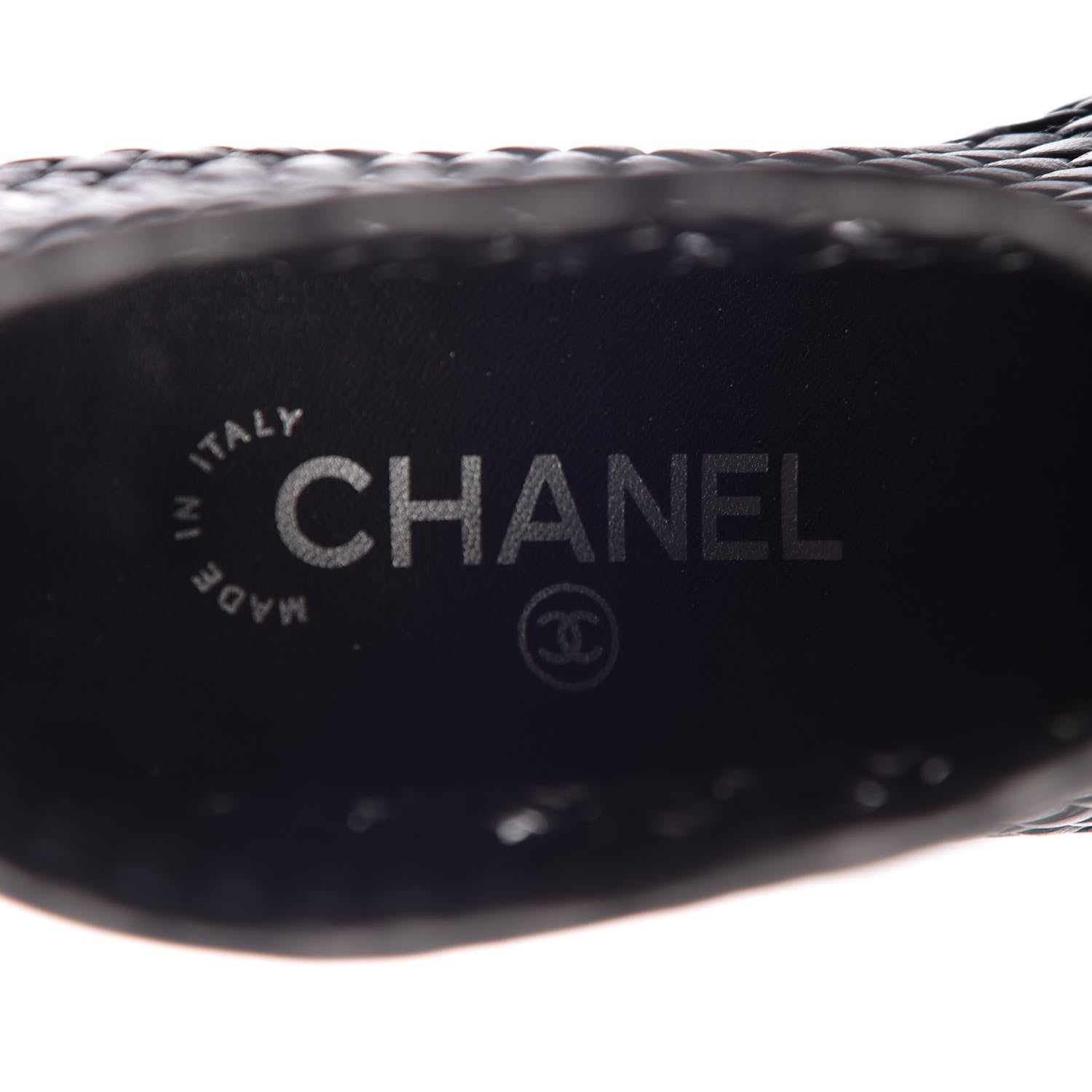 Chanel Woven Lambskin Patent Cap Toe Short Boots 39.5 Black 7 of 10