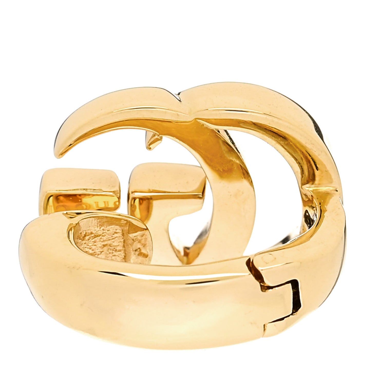 18K Yellow Gold Double G Single Ear Cuff Earring